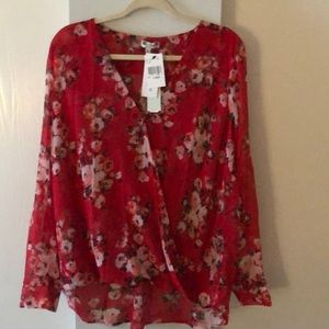 Long sleeve sheer top